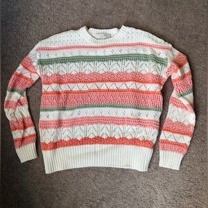 LOFT Multicolor Striped Knit Sweater
